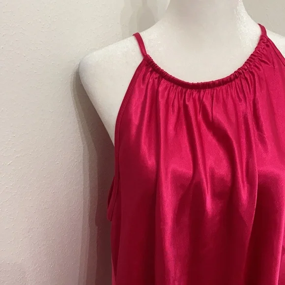 EUC Nicole Miller Hot-pink Spaghetti Strap Blouse Size XL - Picture 7 of 12